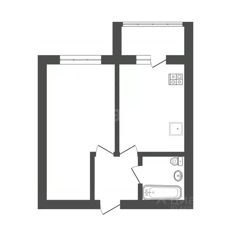 1-к кв. Смоленская область, Смоленск ул. Лавочкина, 54г (40.0 м) - Фото 2