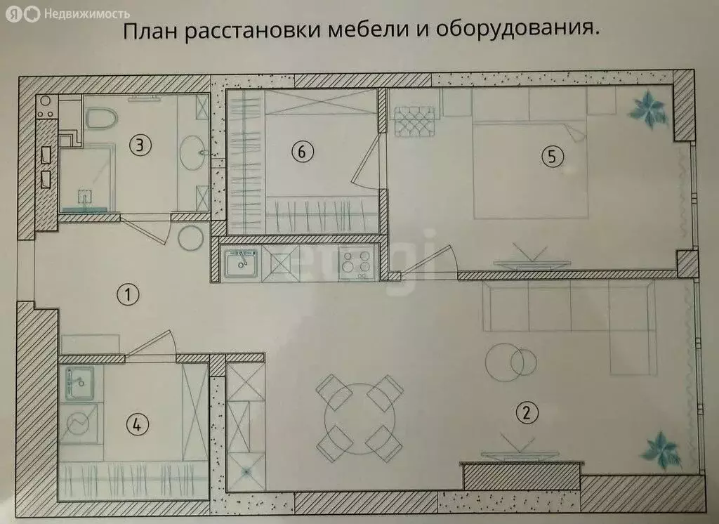 2-комнатная квартира: Ростов-на-Дону, улица Максима Горького, 116 (60 ... - Фото 0