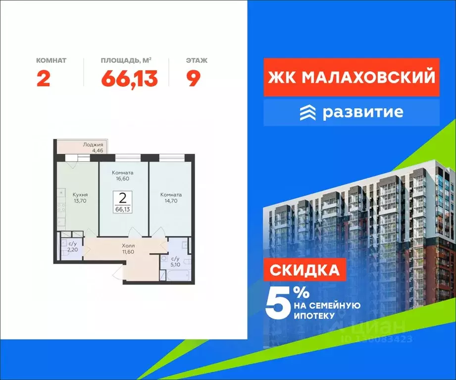 2-к кв. Московская область, Раменский муниципальный округ, Родники пгт ... - Фото 1