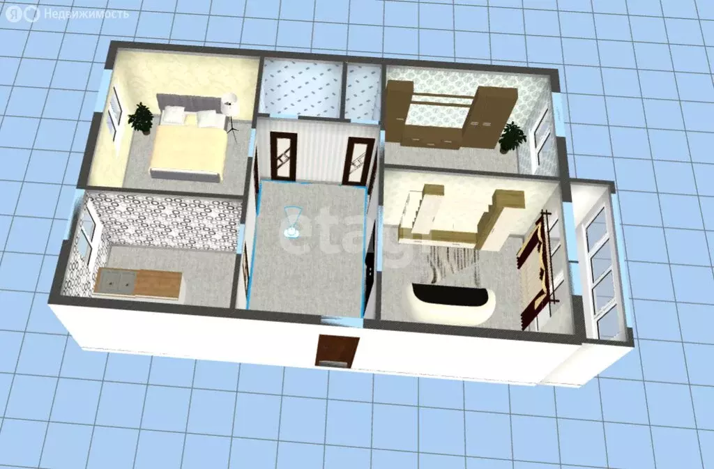 3-комнатная квартира: Губкин, 2-я Академическая улица, 32 (56.5 м) - Фото 2