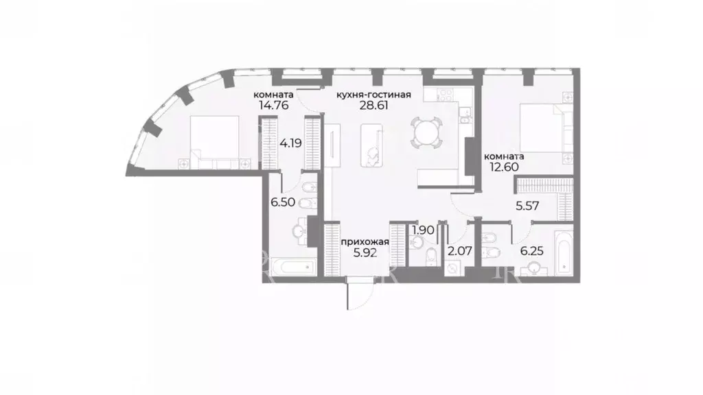 3-к кв. Москва Дружинниковская ул., 15А (90.0 м) - Фото 1
