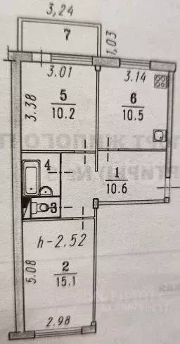 2-к. квартира, 51 м, 2/5 эт. - Фото 0