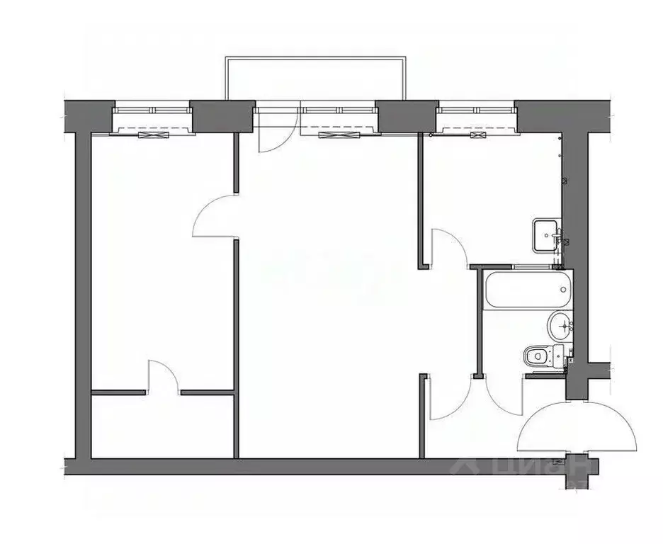 2-к кв. Смоленская область, Починок Советская ул., 7 (42.5 м) - Фото 2