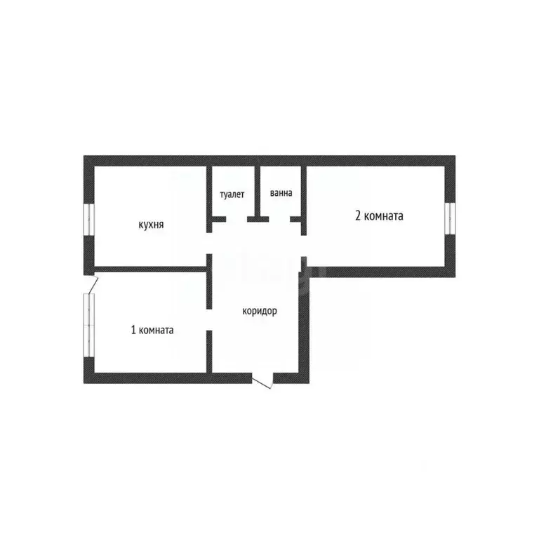 2-к кв. Псковская область, Остров ул. Чкалова, 2 (47.2 м) - Фото 2