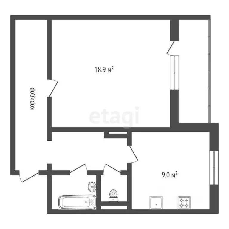 1-к кв. Крым, Симферополь ул. Крылова (42.0 м) - Фото 1