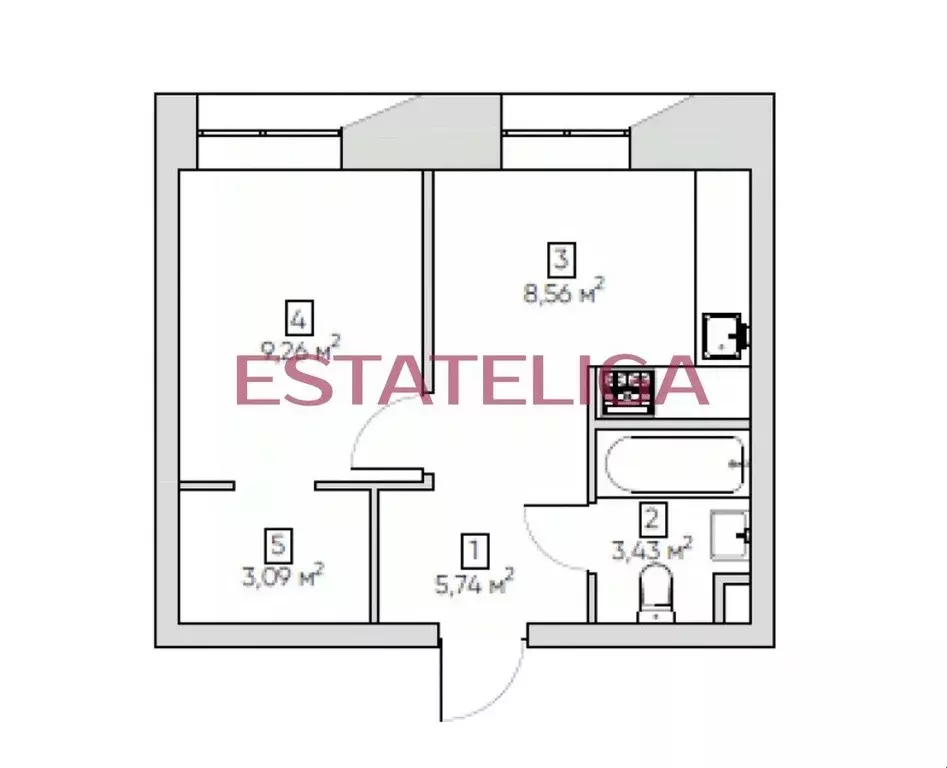 1-к кв. Москва Автомобильный проезд, 4 (30.0 м) - Фото 1