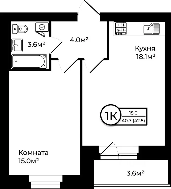1-к кв. Ярославская область, Ярославский муниципальный округ, д. ... - Фото 0