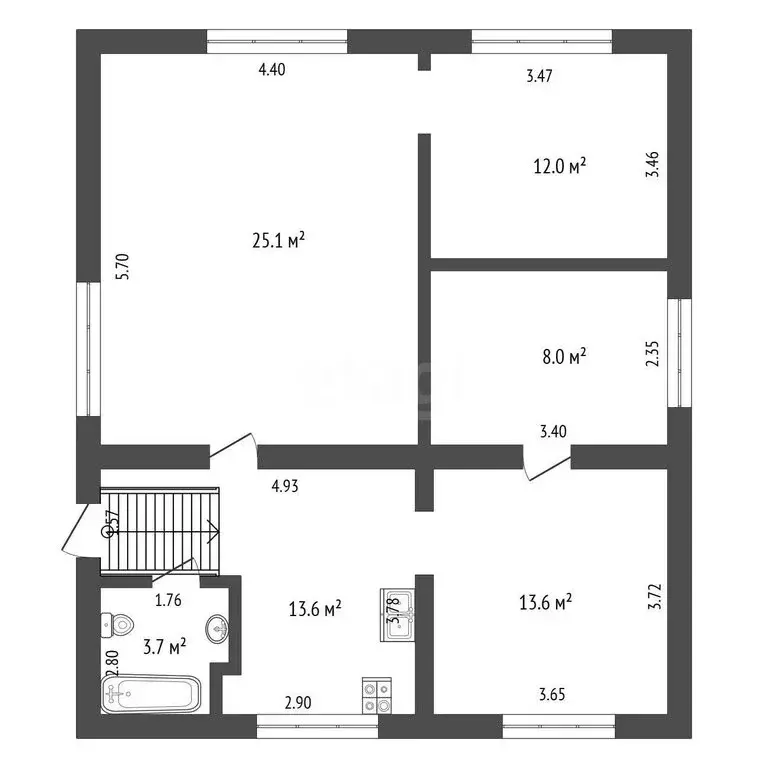 Дом в Севастополь, Новороссийская улица (103.1 м) - Фото 2