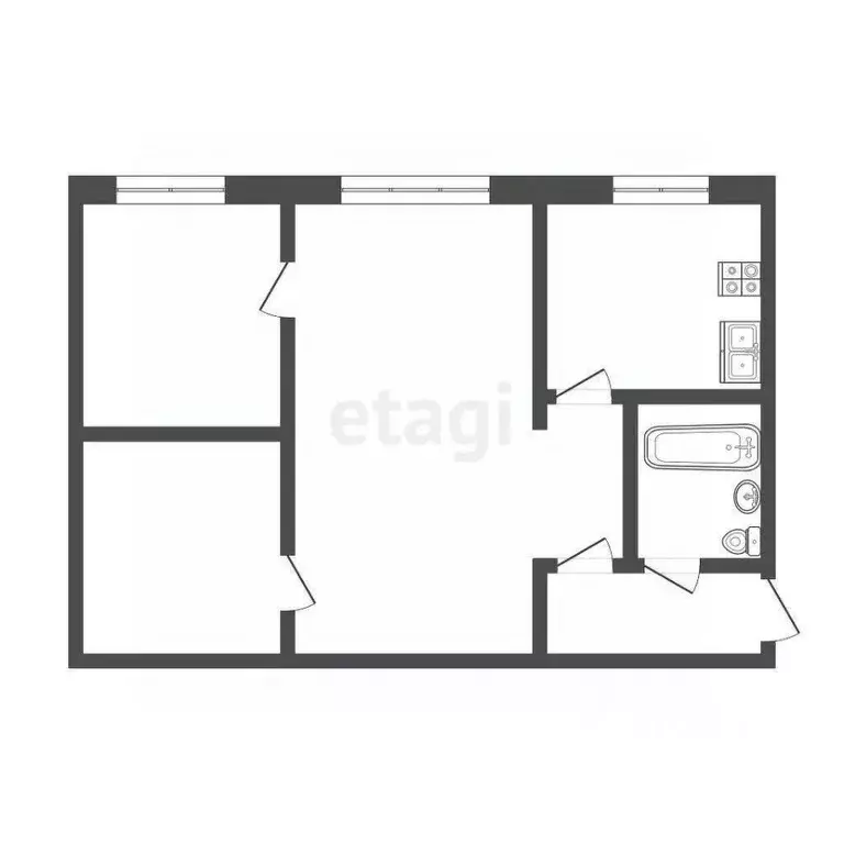 2-к кв. Белгородская область, Белгород просп. Богдана Хмельницкого, ... - Фото 2