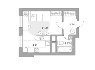 Квартира-студия: Красногорск, Александровская улица, 3 (28 м) - Фото 1