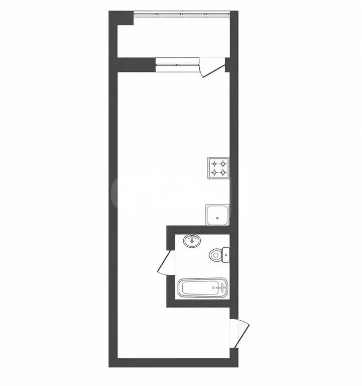 Квартира-студия: Иркутск, улица Ярославского, 382 (32.7 м) - Фото 1