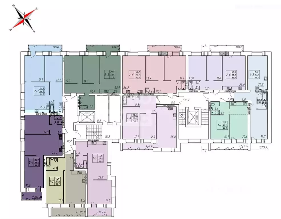 2-к кв. Вологодская область, Вологда Новгородская ул., 38 (66.5 м) - Фото 2