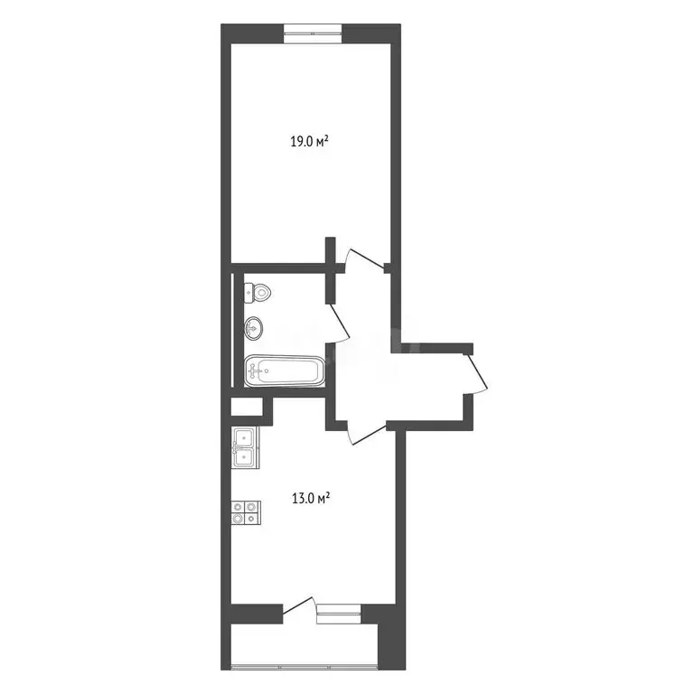 1-комнатная квартира: Орловский муниципальный округ, деревня ... - Фото 1