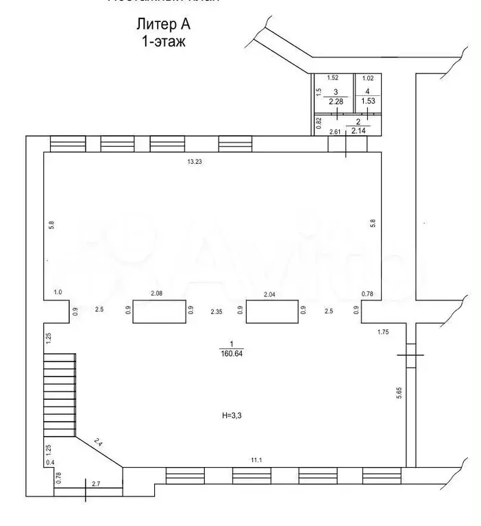 Свободного назначения с антресолью в Центре 303,6 - Фото 0