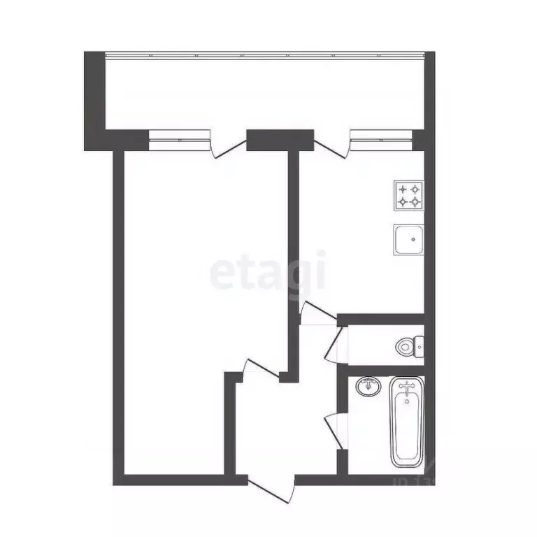 1-к кв. Тюменская область, Тюмень Широтная ул., 103 (35.5 м) - Фото 2