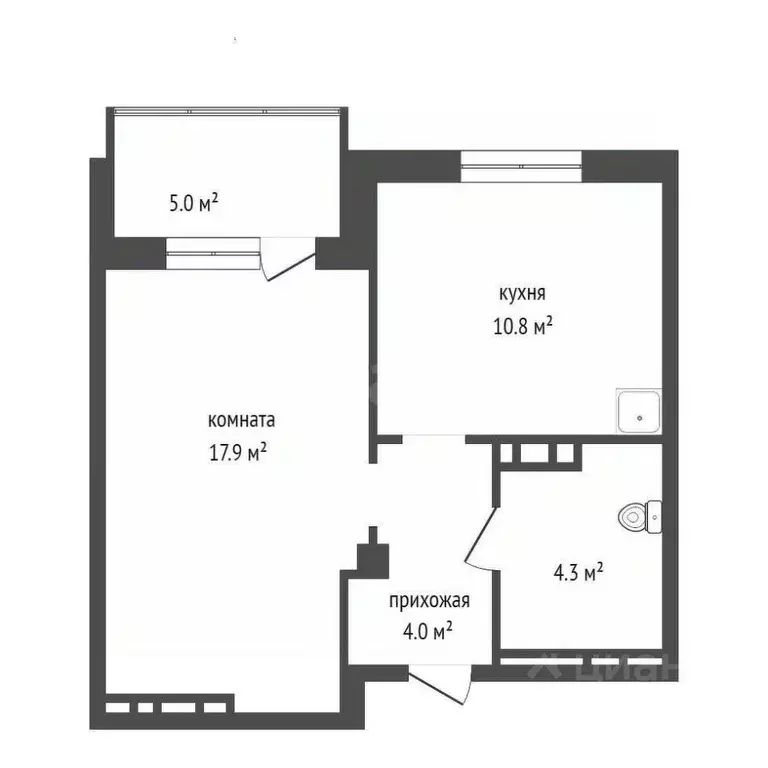 1-к кв. Красноярский край, Красноярск ул. Лесников, 25А (38.5 м) - Фото 2