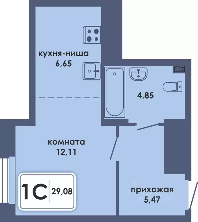 Студия Пермский край, Пермь Камская Долина мкр, Аксиома жилой комплекс ... - Фото 0