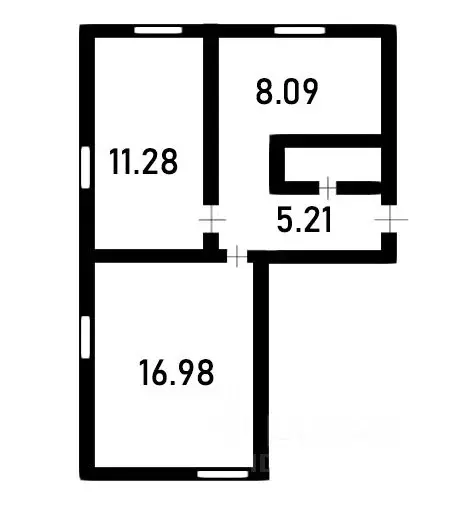 2-к кв. Ханты-Мансийский АО, Ханты-Мансийск Березовская ул., 28 (31.7 ... - Фото 1