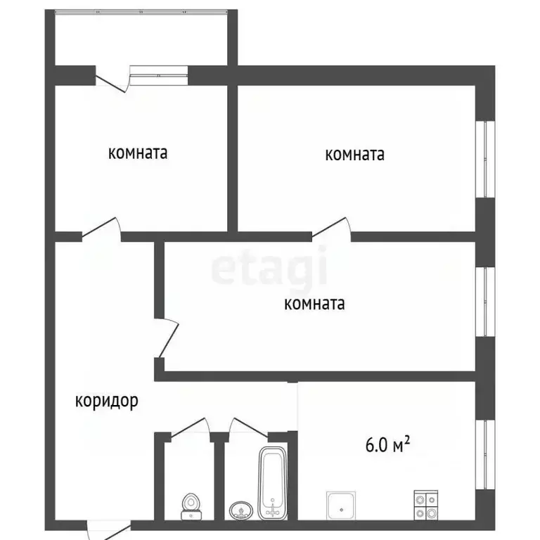 3-к кв. Москва ул. Героев Панфиловцев, 9К1 (49.6 м) - Фото 2
