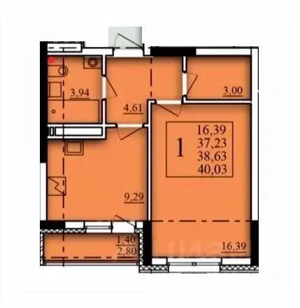 1-к кв. Башкортостан, Уфа Затон-Восточный жилрайон, Паруса жилой ... - Фото 1