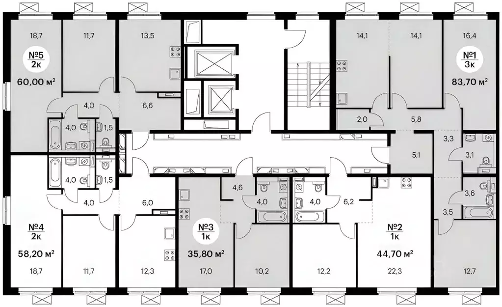 2-к кв. Московская область, Котельники Парковый мкр, 1к20 (60.0 м) - Фото 2