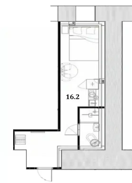 Студия Санкт-Петербург Фурштатская ул., 2/12 (16.2 м) - Фото 2
