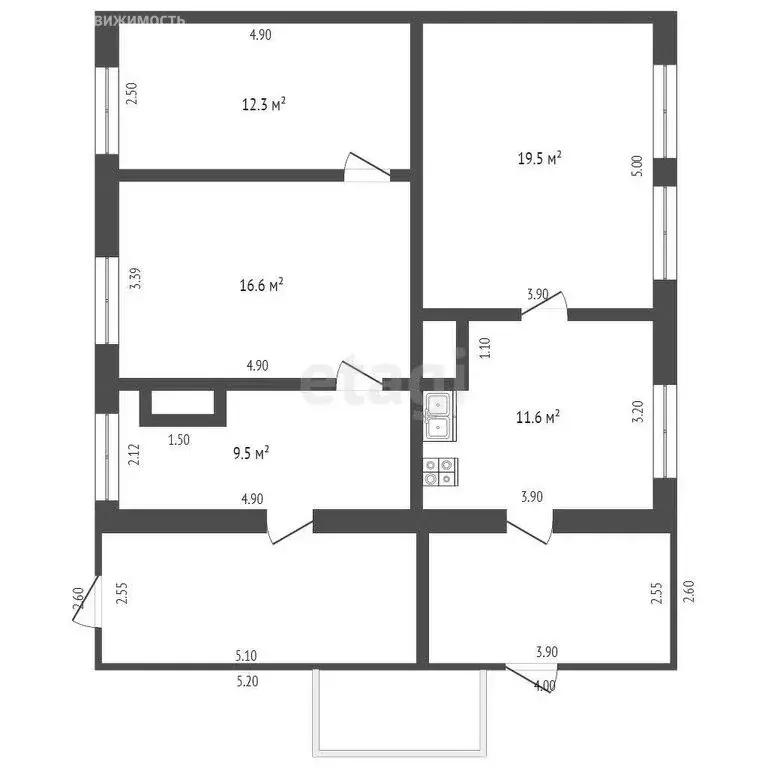 Дом в посёлок Ташеба, улица Солнечная грань (72 м) - Фото 1