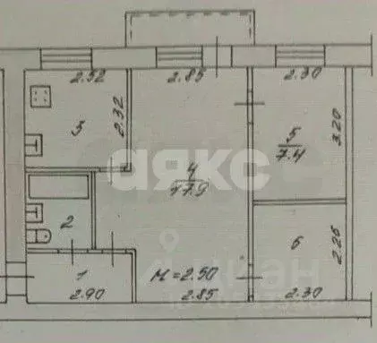 2-к кв. Волгоградская область, Волгоград ул. Огарева, 18 (45.0 м) - Фото 1