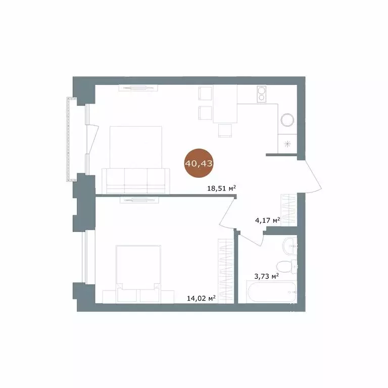 2-комнатная квартира: Новосибирск, ул. Костычева / пер. 3-й ... - Фото 1