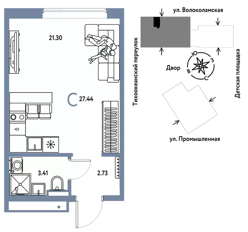 2-к кв. Тюменская область, Тюмень ул. Мельникайте, 42к1 (38.81 м) - Фото 0