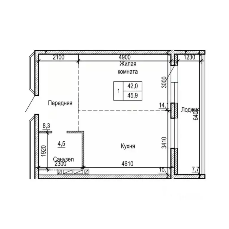 1-к кв. Приморский край, Владивосток На Черняховского жилой квартал,  ... - Фото 2