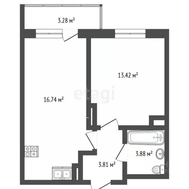 1-к кв. Ростовская область, Батайск ул. Ушинского, 29Ак2 (38.2 м) - Фото 0