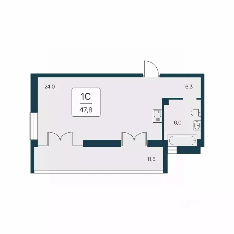 1-к кв. Крым, Алупка ш. Севастопольское, 6Ак2 (47.8 м) - Фото 1