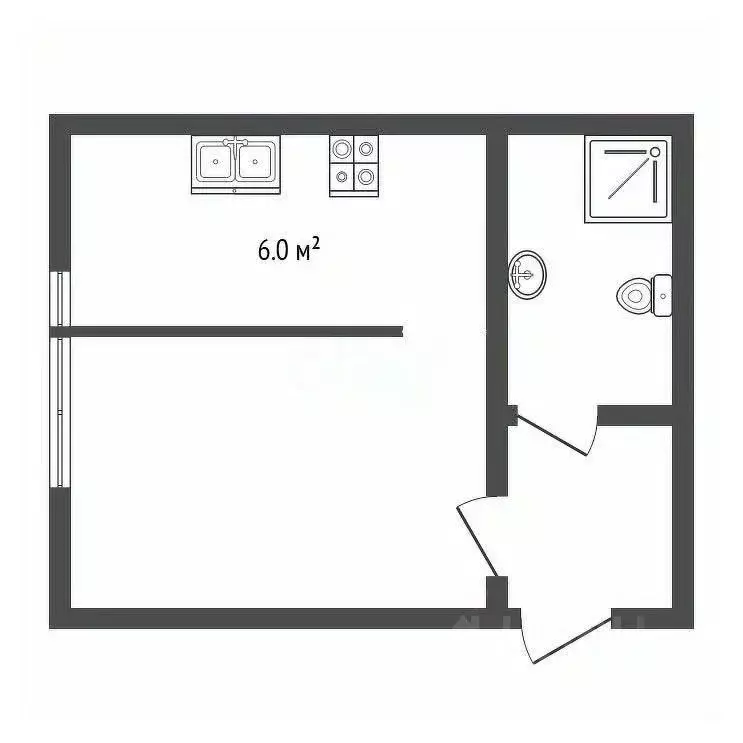 Студия Севастополь ул. Вакуленчука, 53/12 (23.0 м) - Фото 2