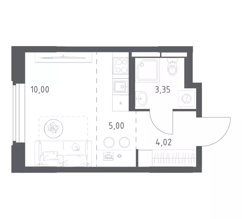 Квартира-студия: Королёв, микрорайон Юбилейный, ЖК Космический Квартал ... - Фото 0