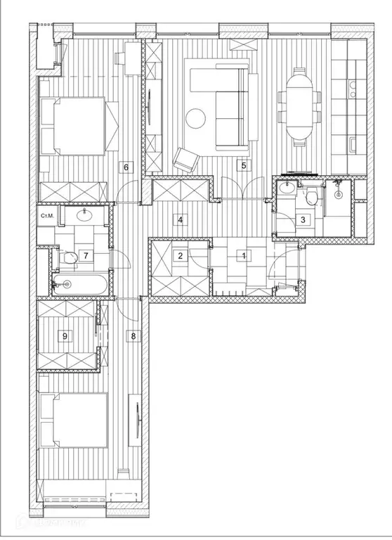 Продаётся 3-к квартира, 91.9 м - Фото 1