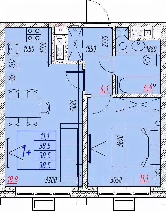 2-к кв. Астраханская область, Астрахань ул. Бэра, 29 (38.5 м) - Фото 1