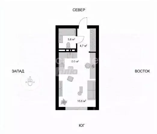 Студия Московская область, Мытищи Пионерская ул., 10 (29.1 м) - Фото 1