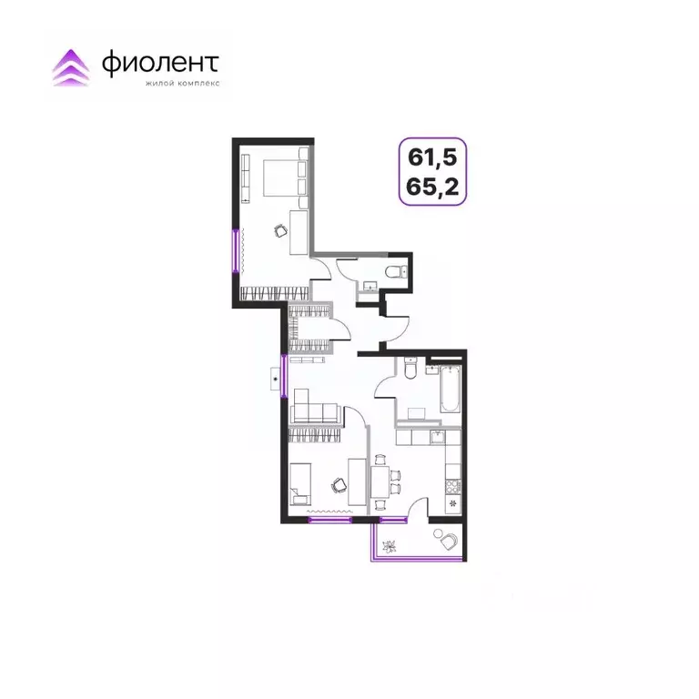 3-к кв. Приморский край, Владивосток ул. Расула Гамзатова, 1 (61.5 м) - Фото 2