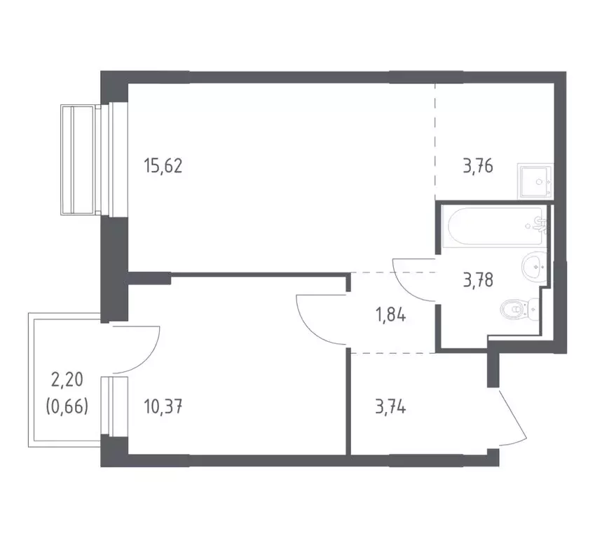 1-комнатная квартира: село Лайково, микрорайон Город-Событие, ЖК ... - Фото 1