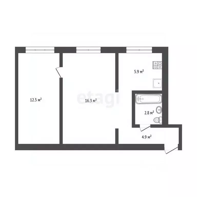 2-к кв. Мордовия, Саранск ул. Терешковой, 20 (42.4 м) - Фото 1