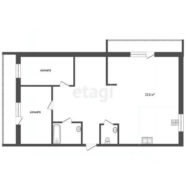 3-к кв. Тюменская область, Тюмень ул. Ю.-Р.Г. Эрвье, 28к2 (88.6 м) - Фото 2