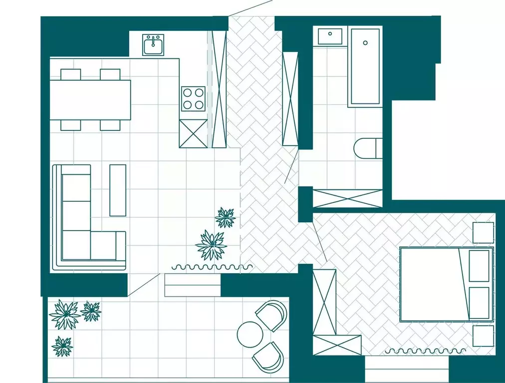 1-к кв. Хабаровский край, Хабаровск Конечный пер., 2В (48.33 м) - Фото 1