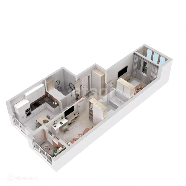 Продаётся 2-к квартира, 56.6 м - Фото 0