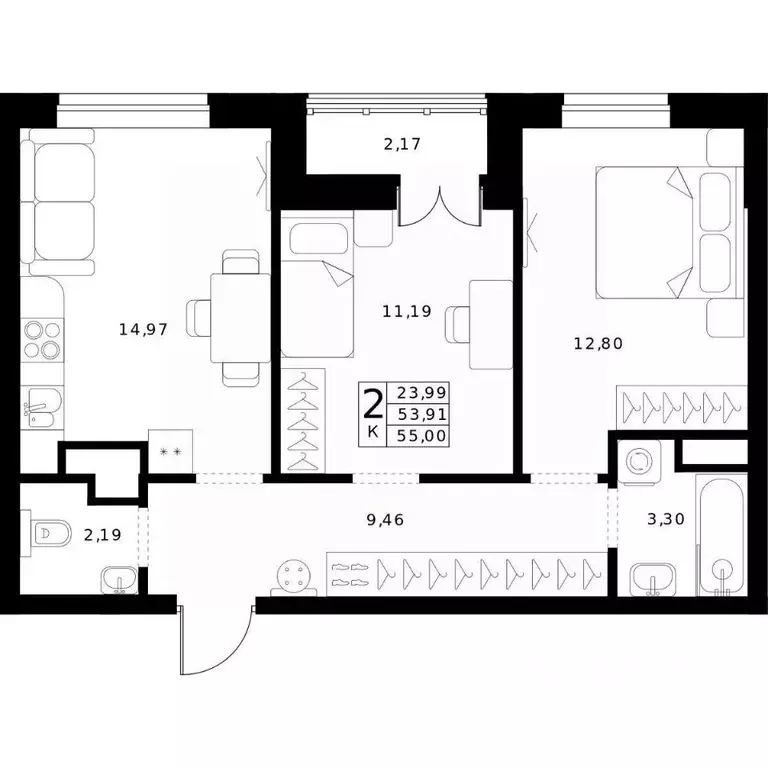 2-к кв. Нижегородская область, Нижний Новгород Ленгородок мкр, Мед ... - Фото 1