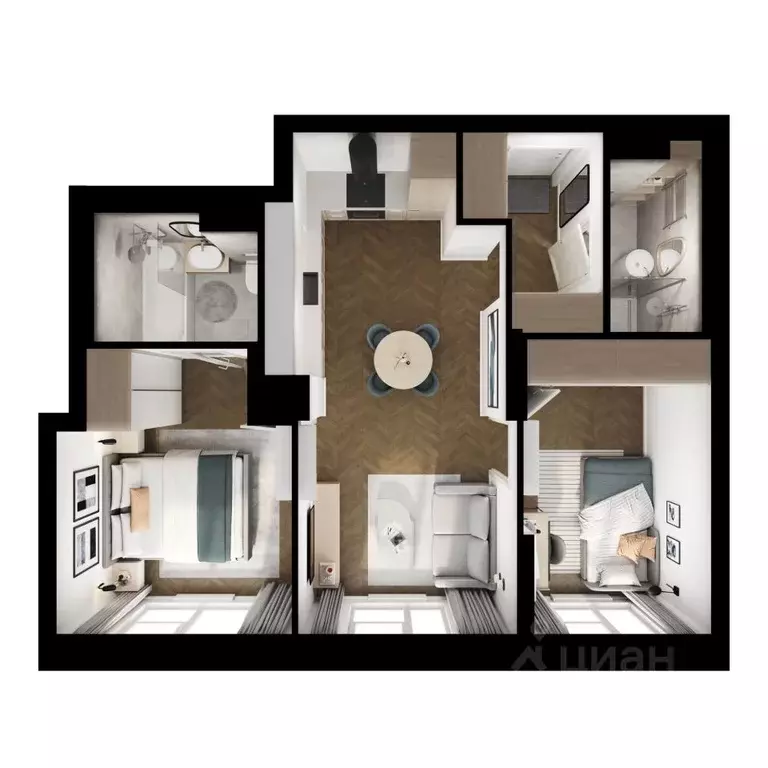 2-к кв. Московская область, Ленинский городской округ, Боброво пгт ... - Фото 2