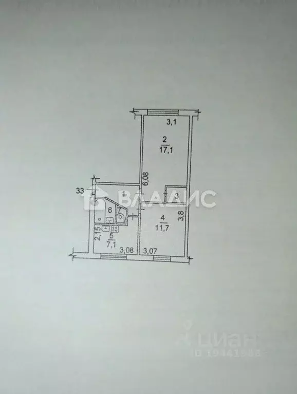 Квартира, 2 комнаты, 44.7 м - Фото 2