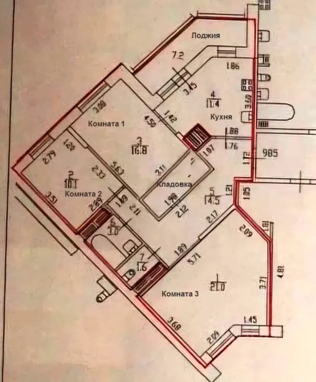 3-к кв. Санкт-Петербург пос. Парголово, ул. Михаила Дудина, 25к2 (78.4 ... - Фото 1