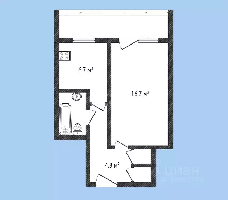 1-к кв. Карачаево-Черкесия, Черкесск Кавказская ул., 40 (38.0 м) - Фото 1