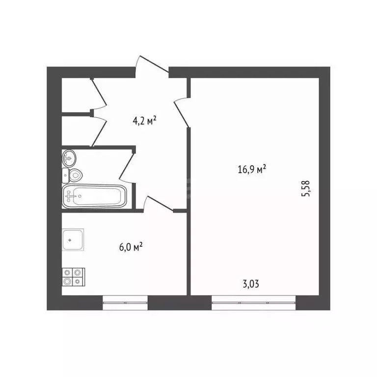 1-к кв. Ярославская область, Ярославль ул. Жукова, 33 (30.6 м) - Фото 2